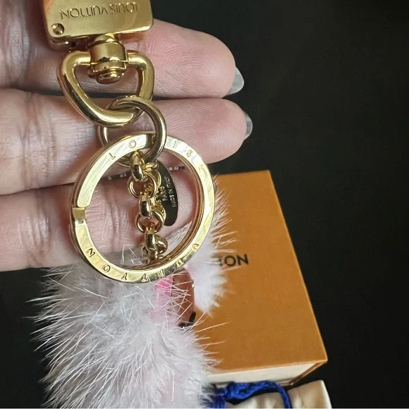 Louis Vuitton Porto Cure Vivienne Fur Charm GP x Wood Pink❤️Authentic in box - Picture 7 of 9